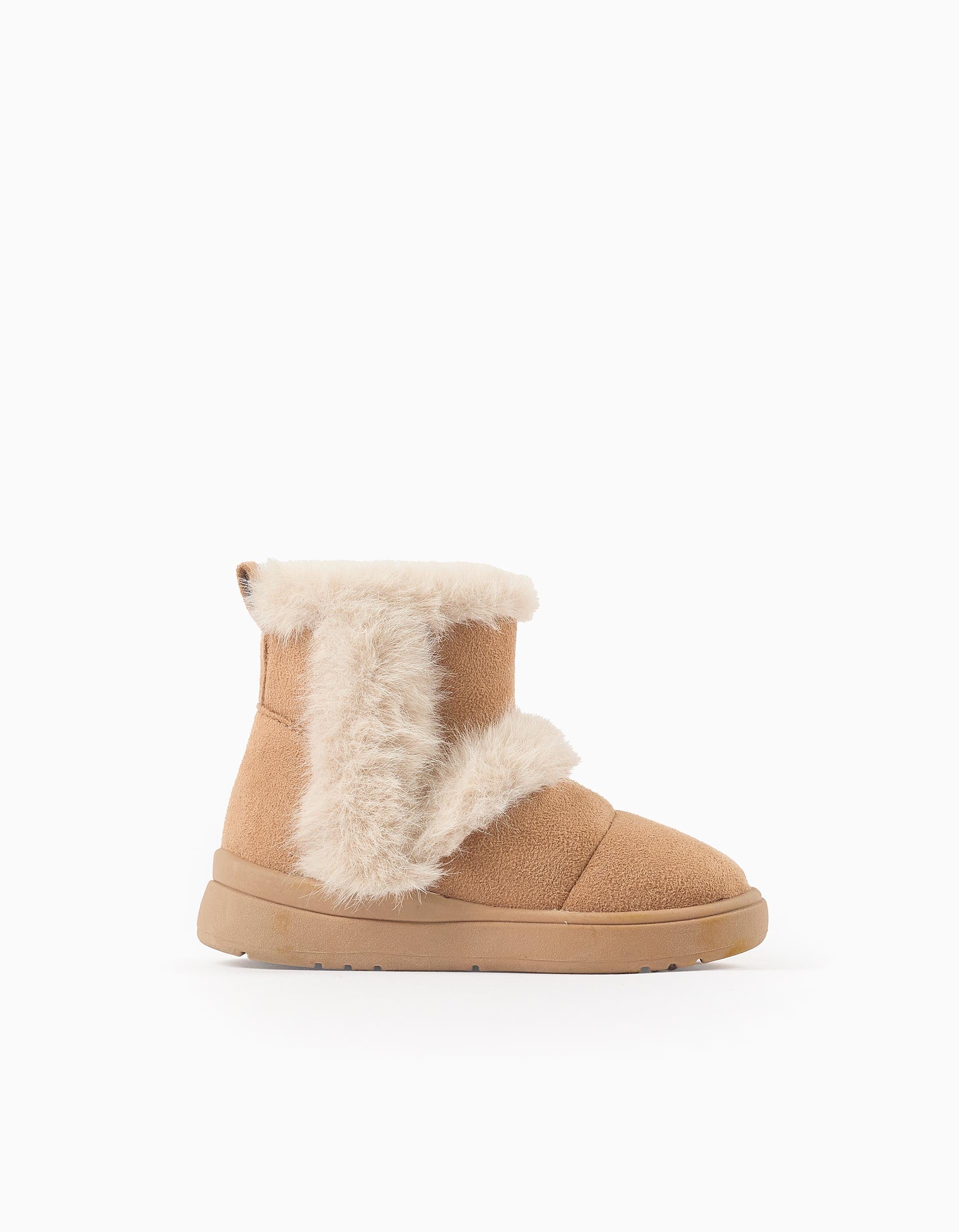Boots with Faux Fur for Baby Girls, Camel/Beige