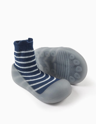 Steppies Slipper Socks for Baby Boys, Dark Blue