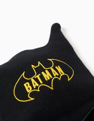 Bonnet en coton avec oreilles Batman pour garçon, noir