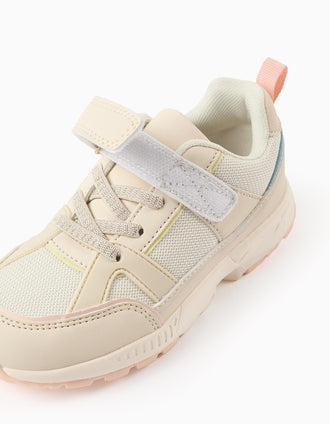 Lurex Trainers for Girls 'Superlight Runner', Beige