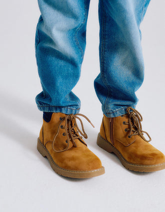 Bottes de Montagne pour Garçon 'ZY 96', Camel/Bleu