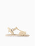 Rope Sandals with Buckle for Girls, Beige