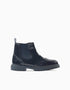 Botas Chelsea de Verniz com Brogue para Menina, Azul Escuro