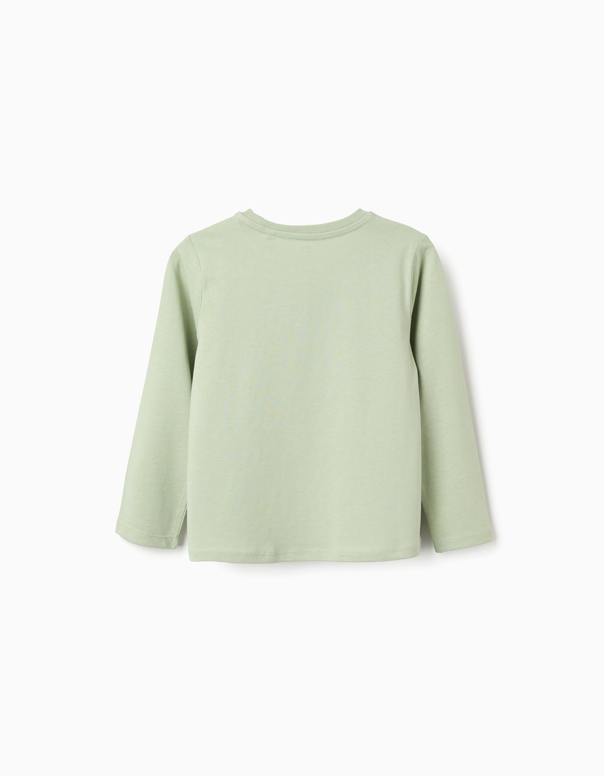 T-shirt en coton avec imprimé 'Fully Awake' pour fille, vert clair