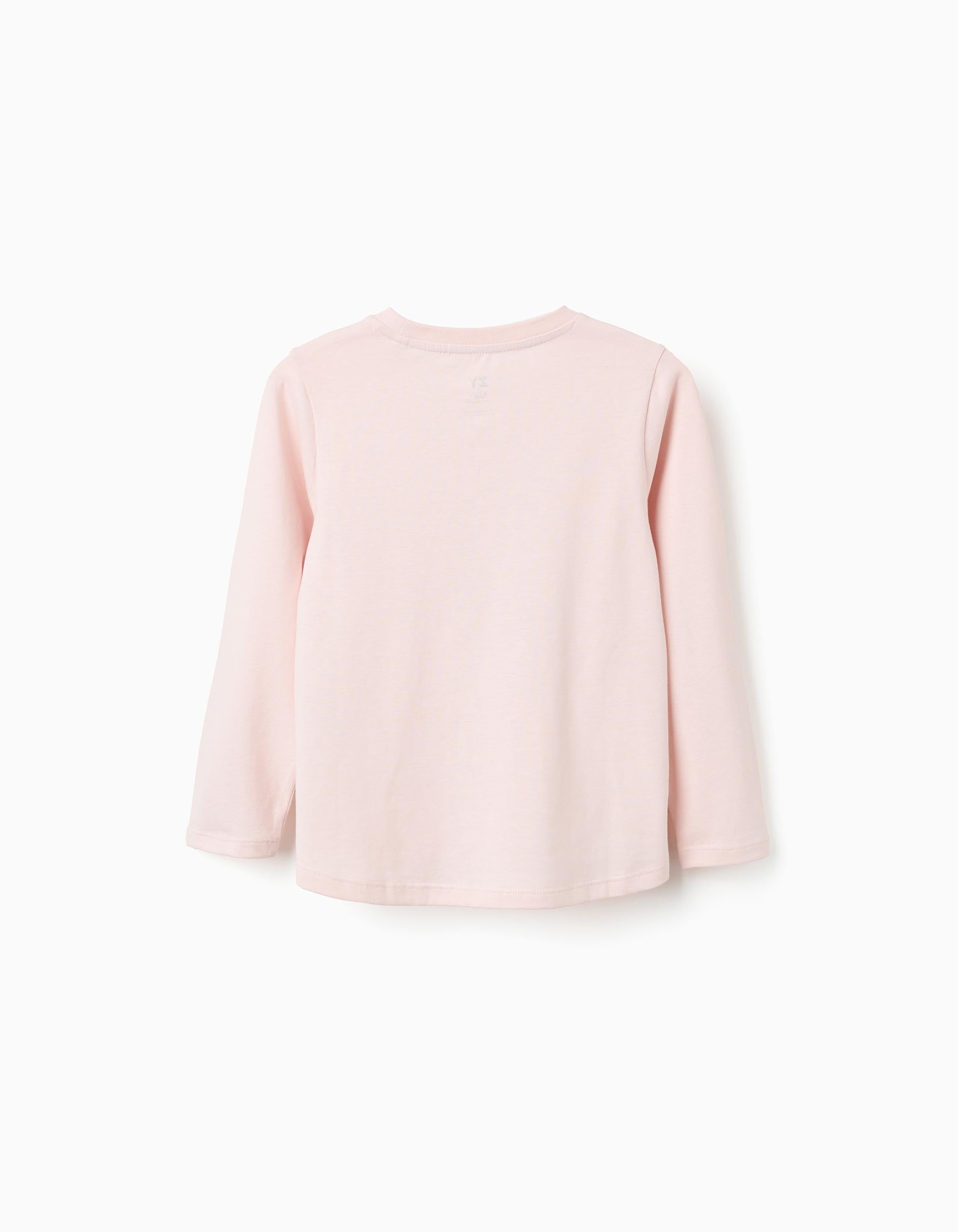 T-shirt en coton avec imprimé 'Nature' pour fille, rose