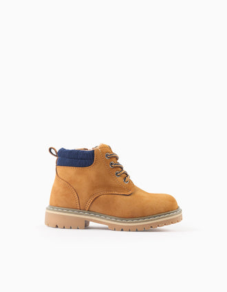 Bottes de Montagne pour Bébé Garçon 'ZY 96', Camel/Bleu