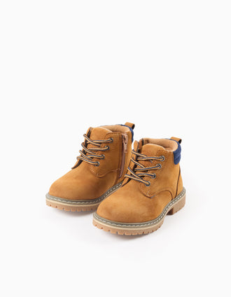 Bottes de Montagne pour Bébé Garçon 'ZY 96', Camel/Bleu