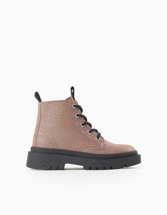 Botas com Brilho para Menina, Iridescente/Preto