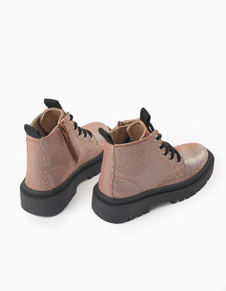 Botas com Brilho para Menina, Iridescente/Preto
