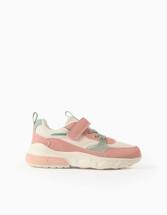 Light-up Trainers for Girls 'Superlight Runner', Pink/Beige