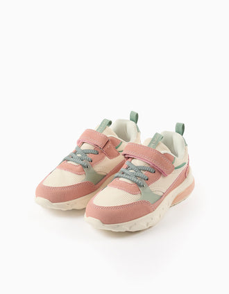 Light-up Trainers for Girls 'Superlight Runner', Pink/Beige