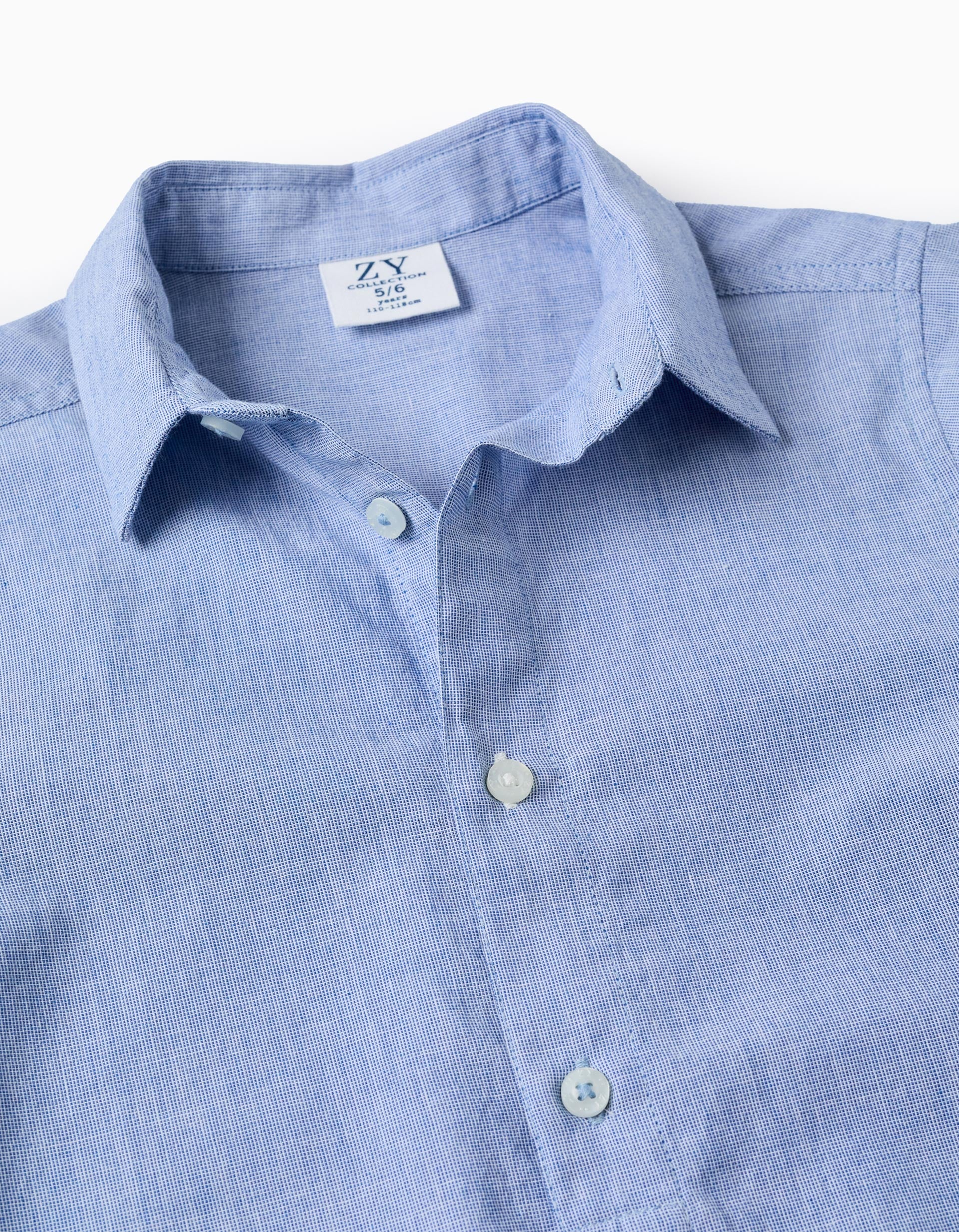 Cotton Fil a Fil Shirt for Boys 'B&S', Blue