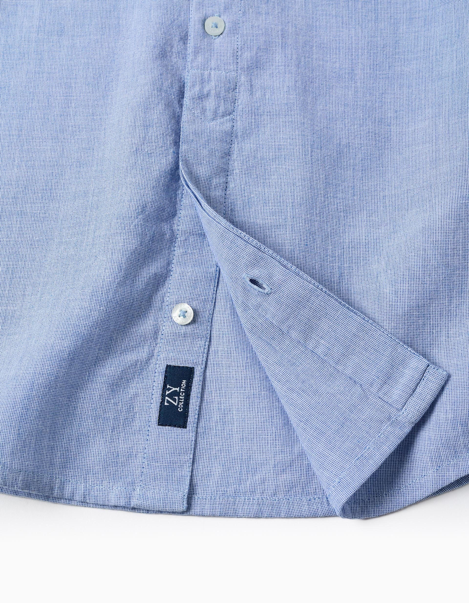 Cotton Fil a Fil Shirt for Boys 'B&S', Blue