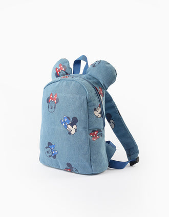 Mochila de Ganga com Orelhinhas para Bebé e Menina 'Minnie', Azul