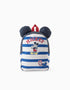 Mochila às Riscas com Orelhas para Bebé Menino 'Mickey', Azul/Branco