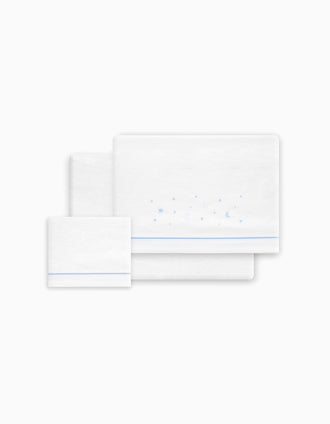 Set de Literie 3 Pcs Interbaby Flanelle 60X120cm, Blue