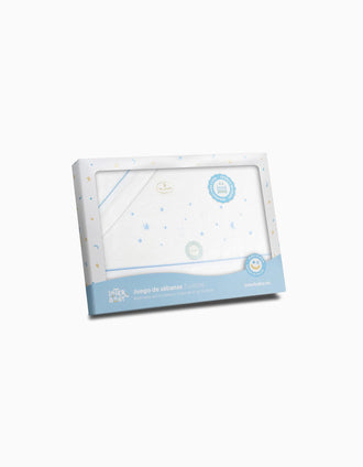 Set de Literie 3 Pcs Interbaby Flanelle 60X120cm, Blue