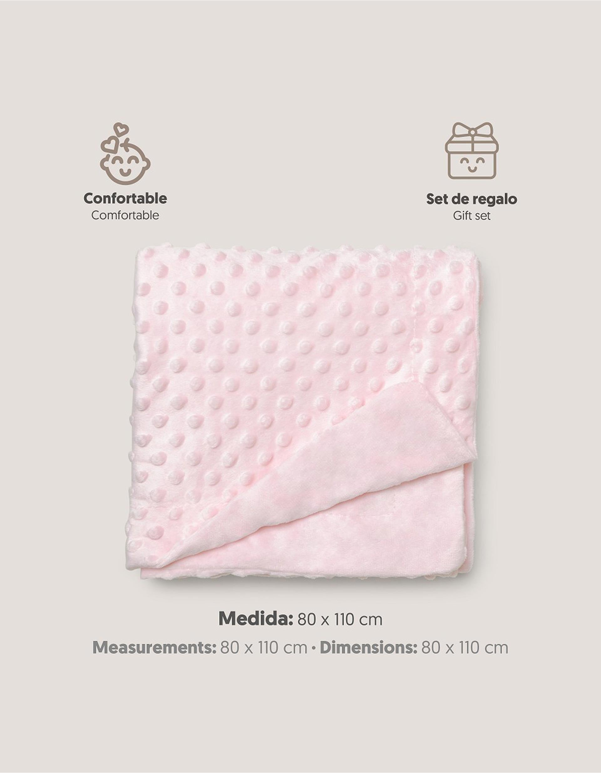 Manta Interbaby 80X110cm, Bubble Pink