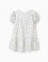 Vestido de Algodão Floral para Bebé Menina, Branco/Azul/Rosa/Verde