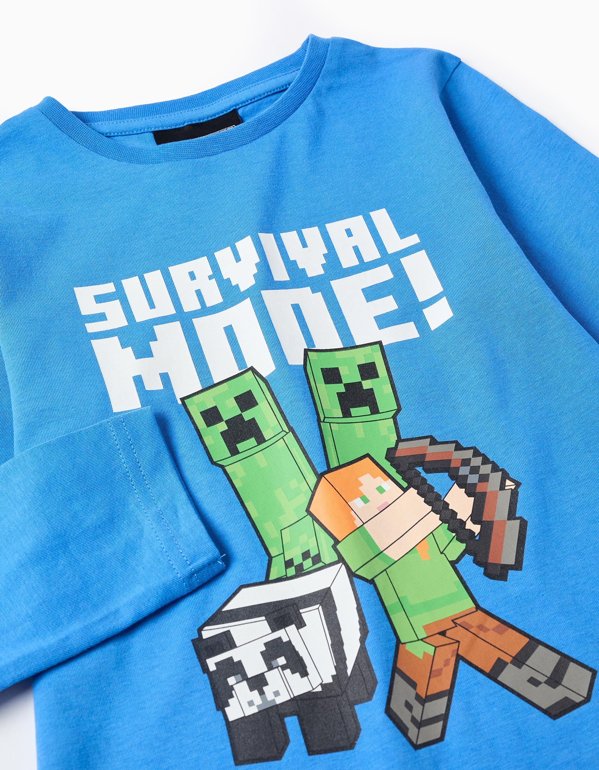 Cotton Pyjama for Boys 'Minecraft - Survival Mode', Blue