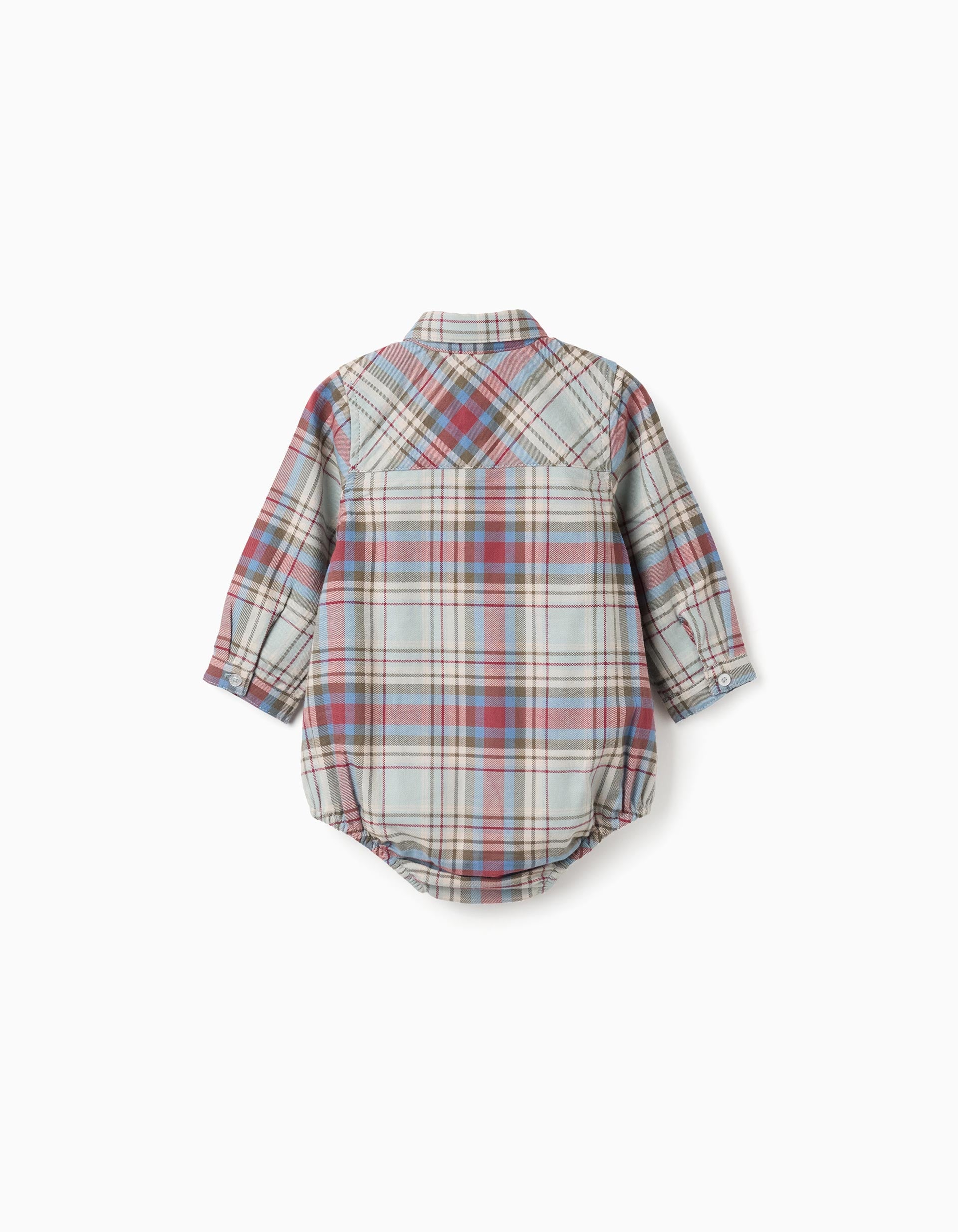 Body-shirt with check pattern 'B&S' for newborn boys, multicolour