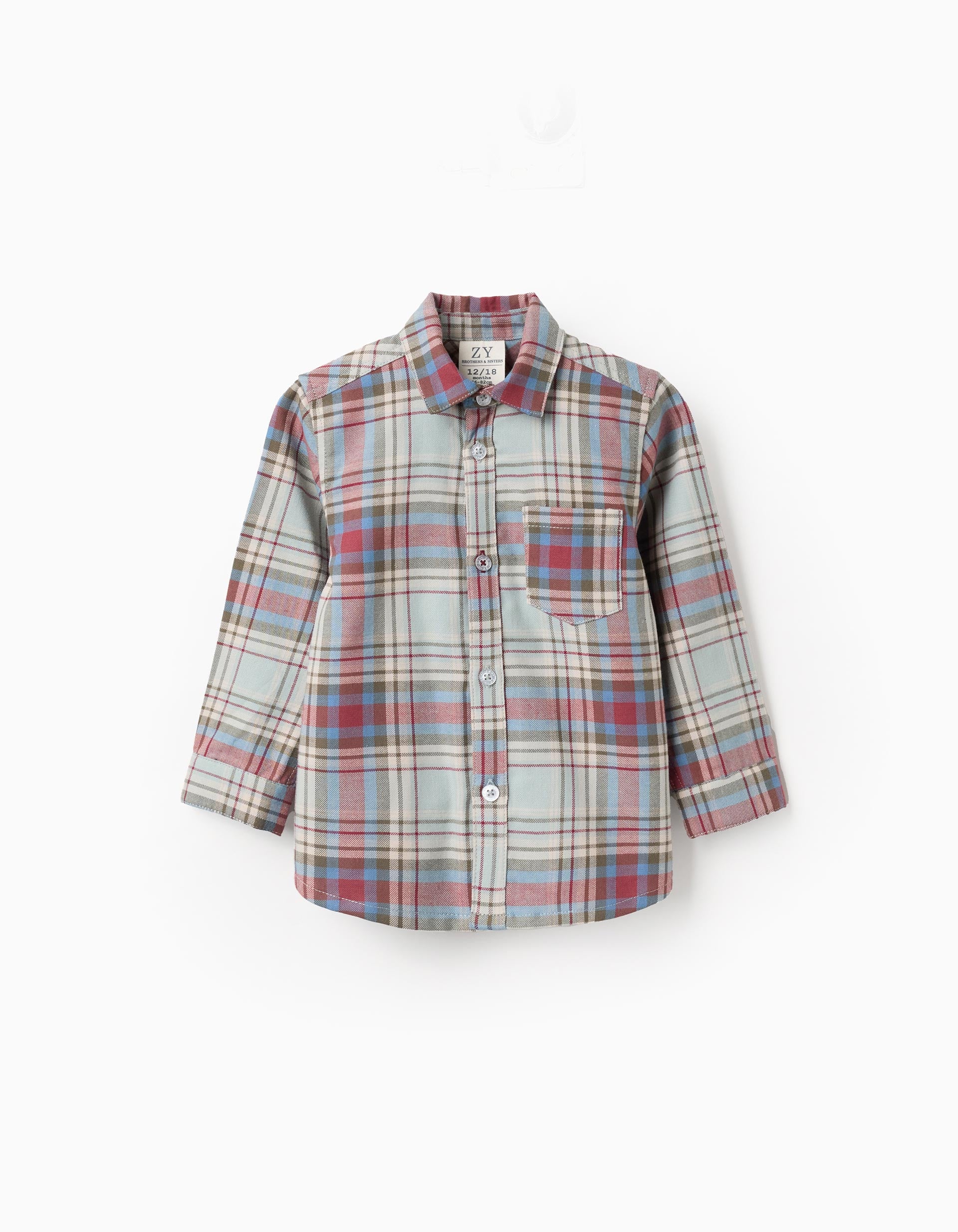 Cotton checked shirt 'B&S' for baby boys, multicolour