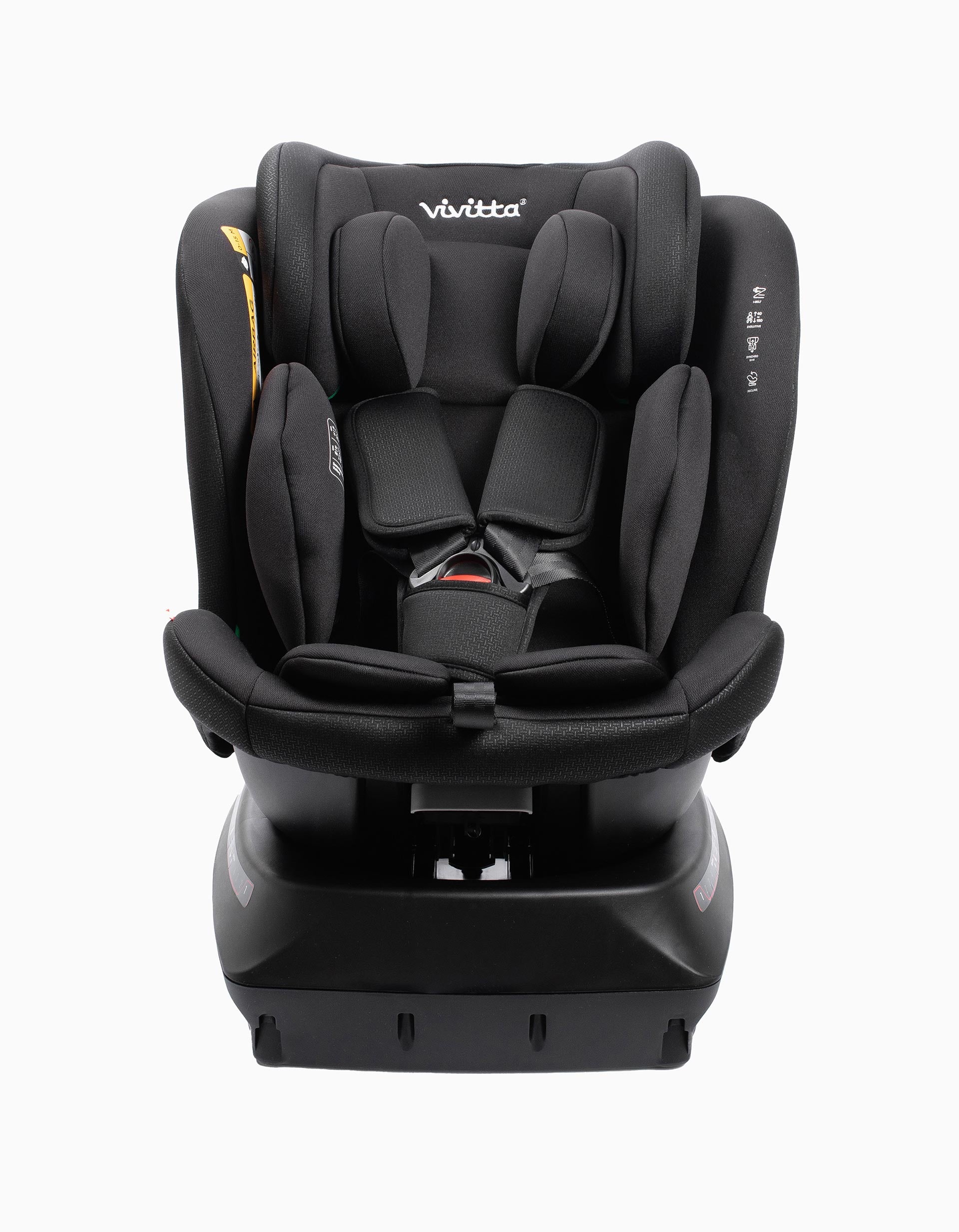 Car Seat Vivitta Sanna I-Belt, Black Cross Embossed