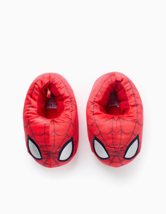 Velour Slippers with Padding for Boys 'Spider-Man', Red