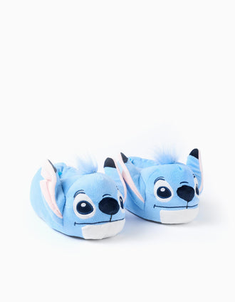 Chaussons en Peluche avec Oreilles en 3D pour Enfant 'Stitch', Bleu