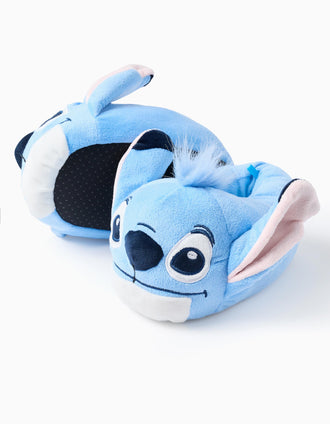 Chaussons en Peluche avec Oreilles en 3D pour Enfant 'Stitch', Bleu