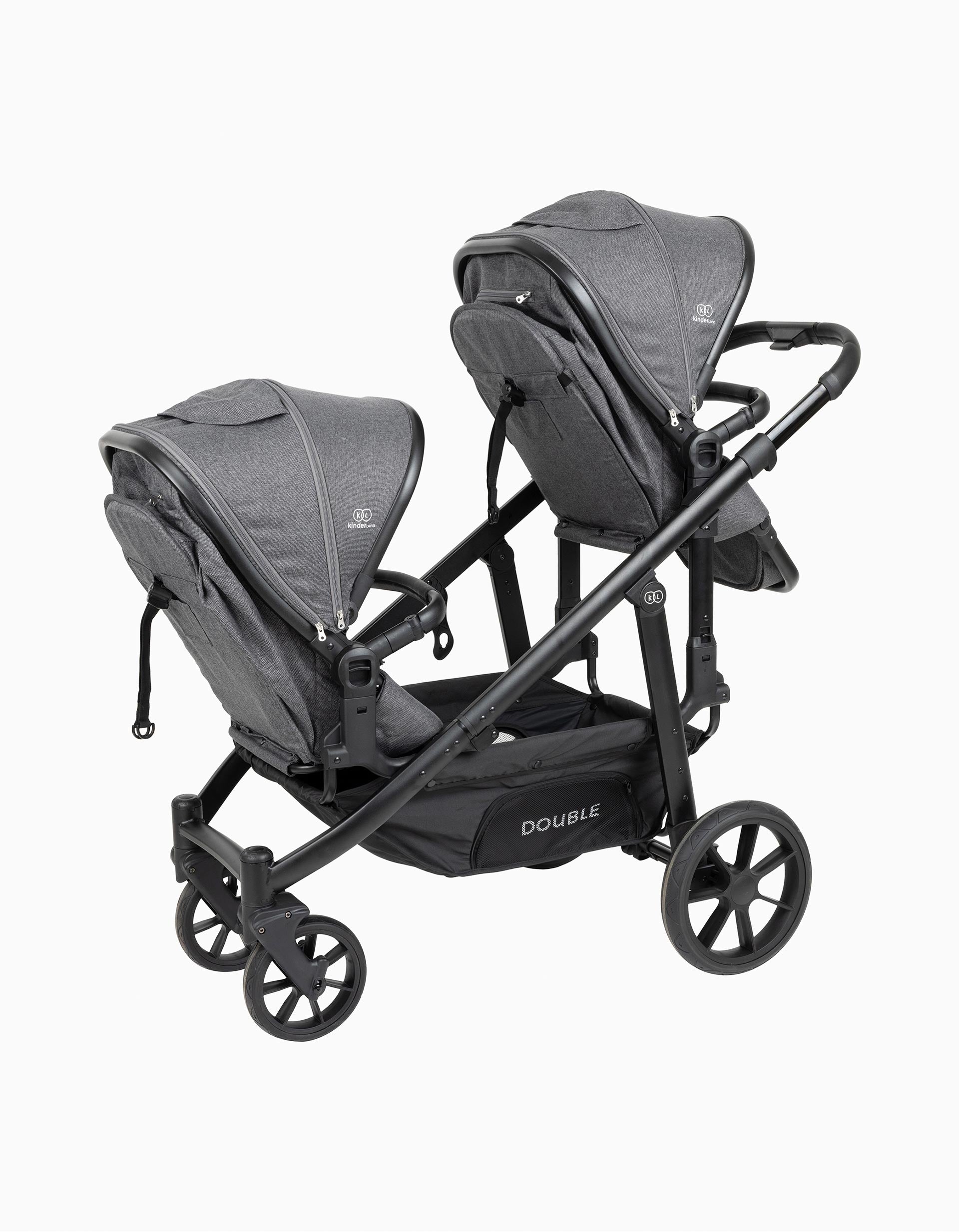 Pushchair Twins Double, Grey