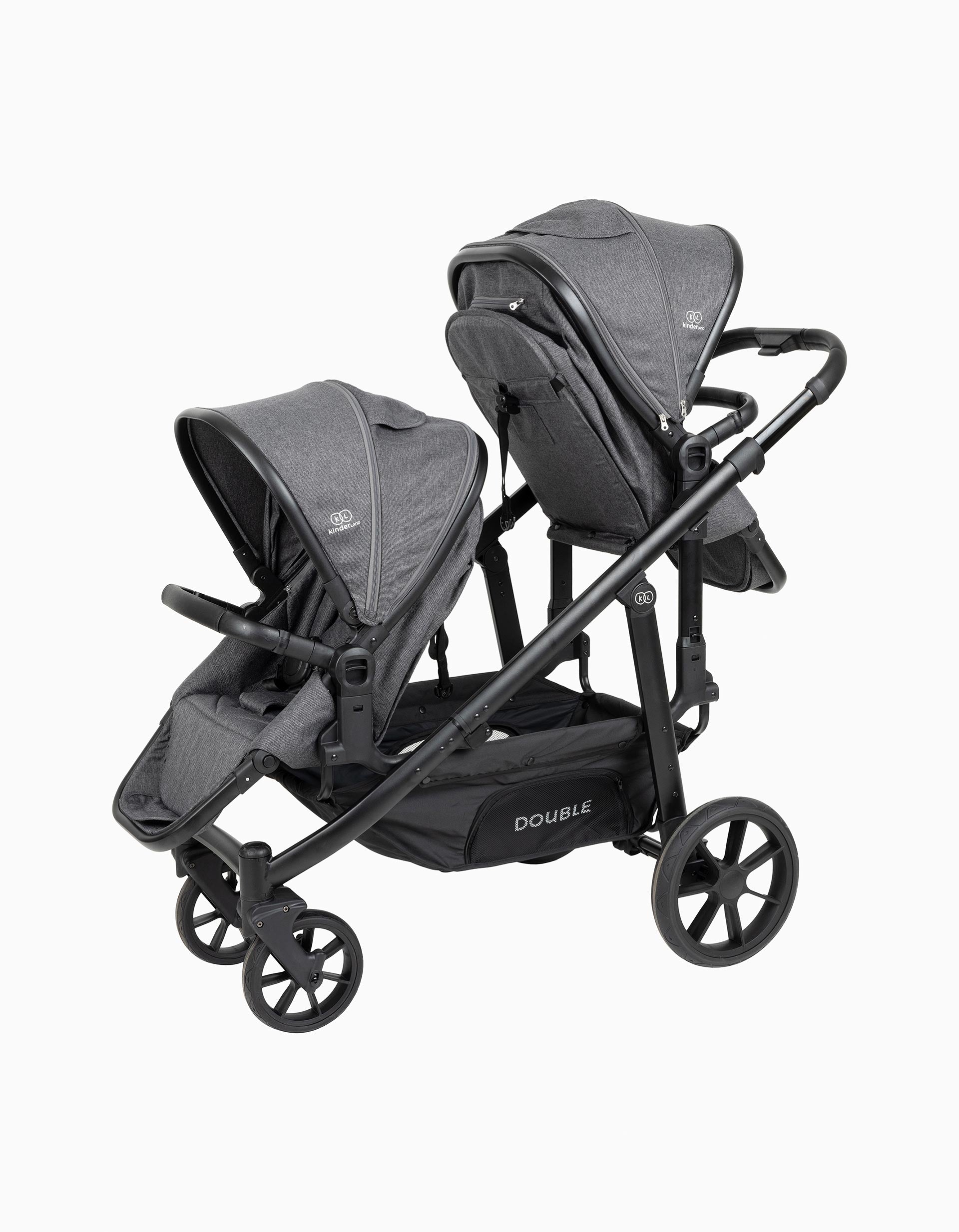 Pushchair Twins Double, Grey