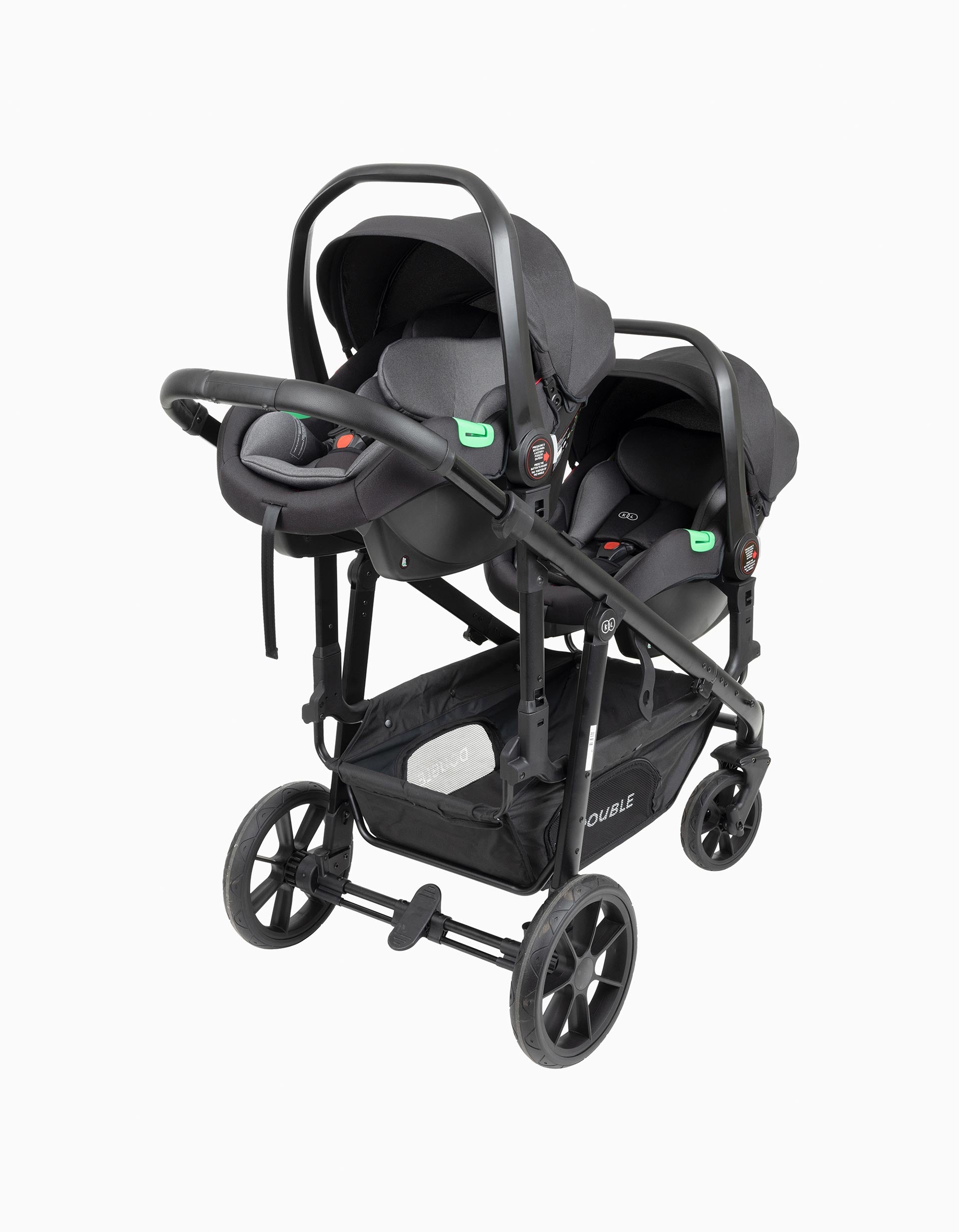 Pushchair Twins Double, Grey