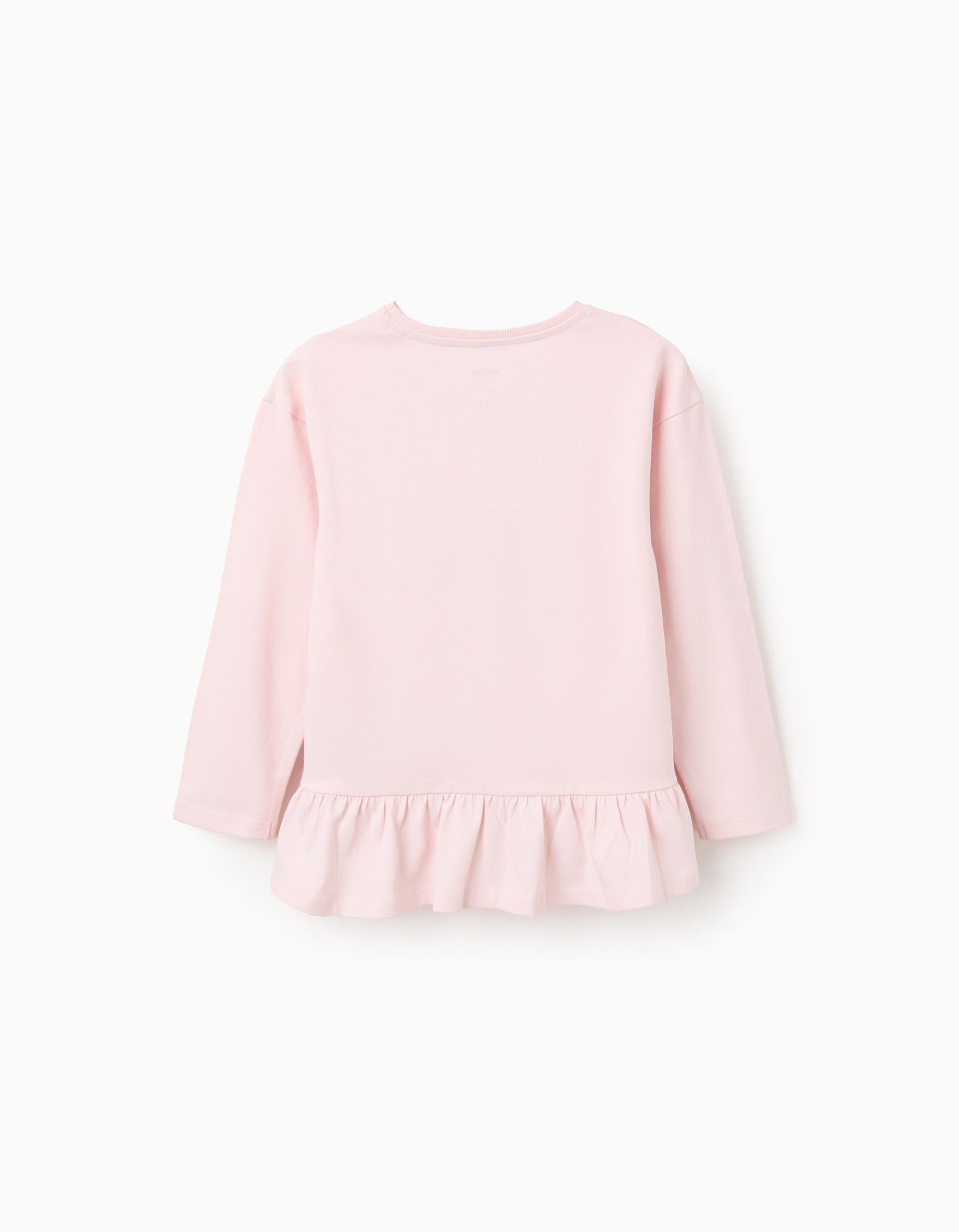 Long Sleeve Cotton T-shirt for Girls 'Minnie', Pink