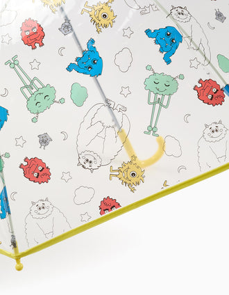 Parapluie pour Bébé et Enfant 'Monstres des Émotions', Transparent
