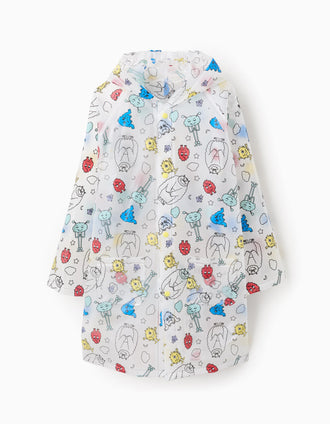 Imperméable Longue avec Capuche pour Enfant 'Émotions', Transparente