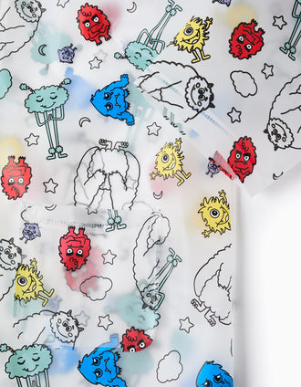Imperméable Longue avec Capuche pour Enfant 'Émotions', Transparente