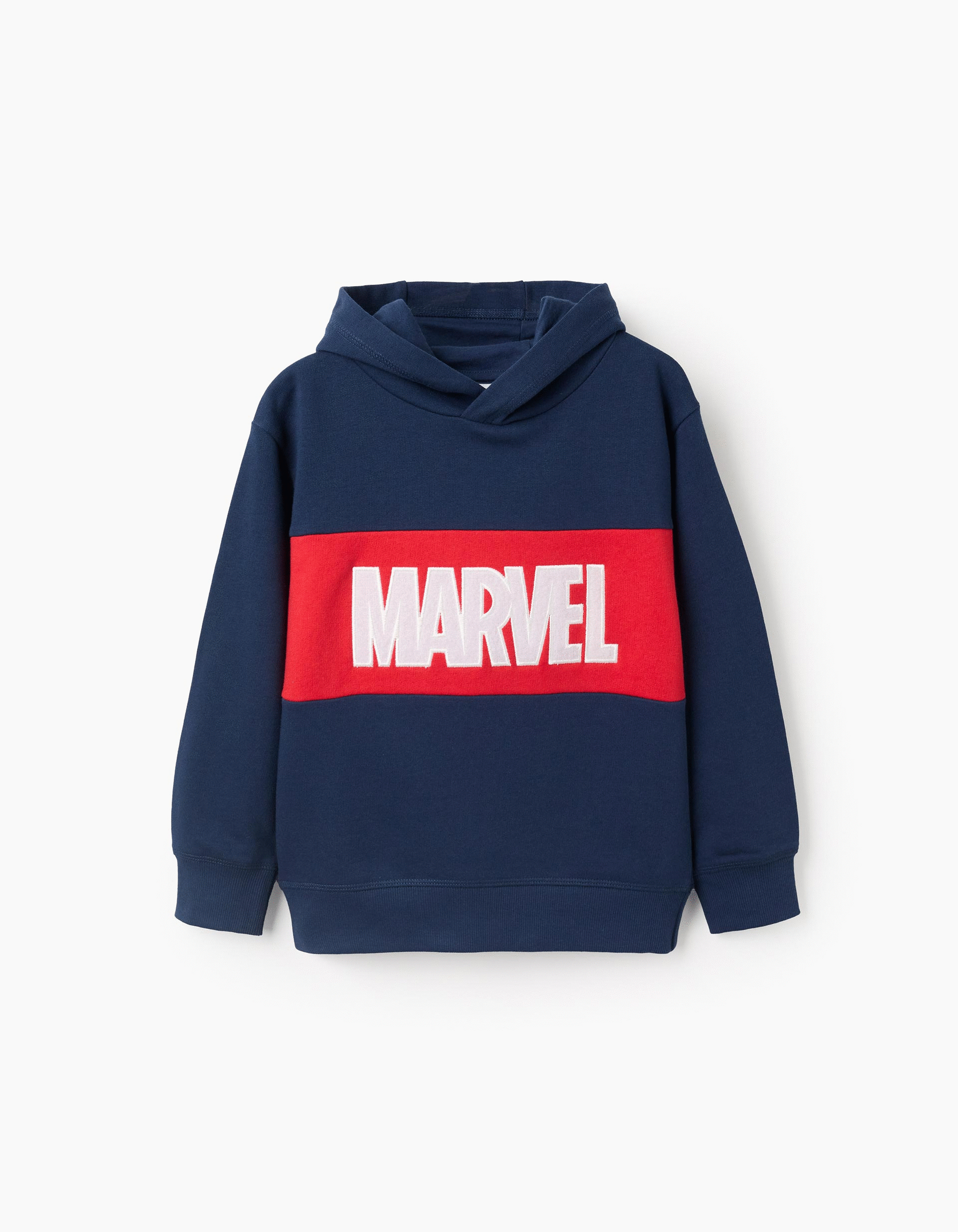 Hooded Sweatshirt with Patches for Boys 'Avengers', Dark Blue