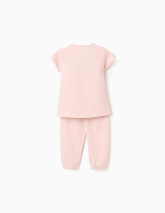 Cotton Pyjama for Baby Girls 'Bunny', Pink