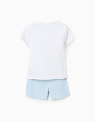 Pijama Curto de Algodão para Bebé Menino 'Toy Story', Branco/Azul