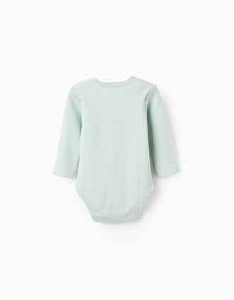 Lote de 4 Bodies de Algodón 'Flores' para Bebé Niña, Blanco/Verde/Rosa