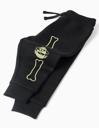 Conjunto cardado que brilha no escuro para bebé menino, preto