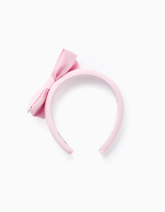 Diadema Acolchada con Lazo para Bebés y Niñas, Rosa