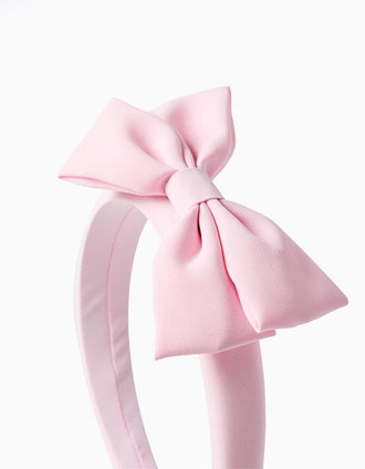 Diadema Acolchada con Lazo para Bebés y Niñas, Rosa
