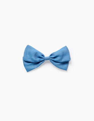 Pasador para El Pelo con Lazo Vaquero para Bebés y Niñas, Azul