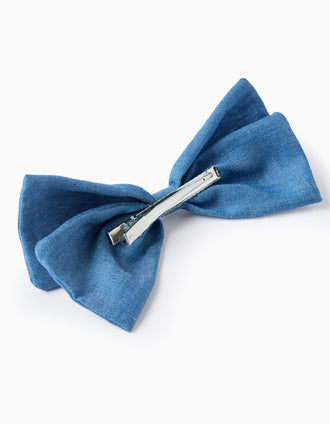 Pasador para El Pelo con Lazo Vaquero para Bebés y Niñas, Azul