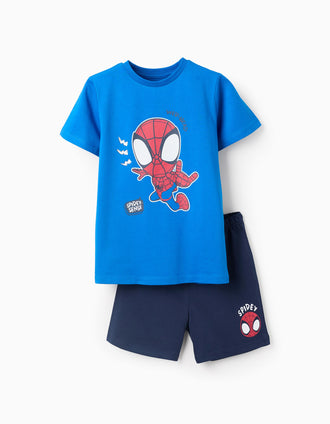 Pyjama en Coton pour Bébé et Garçon 'Spidey', Bleu