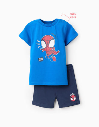 Pyjama en Coton pour Bébé et Garçon 'Spidey', Bleu
