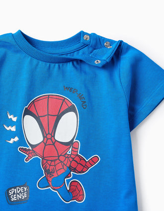 Pyjama en Coton pour Bébé et Garçon 'Spidey', Bleu