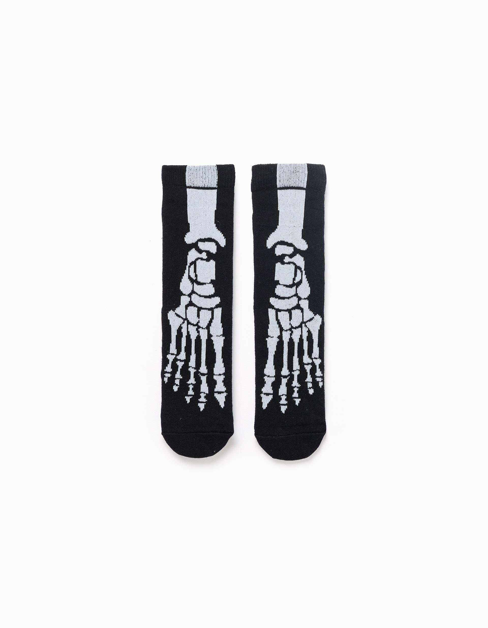 Midi Halloween socks for children, black/grey